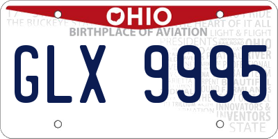 OH license plate GLX9995