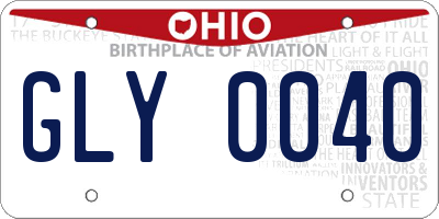 OH license plate GLY0040