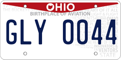 OH license plate GLY0044