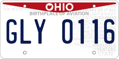 OH license plate GLY0116