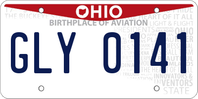 OH license plate GLY0141
