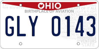 OH license plate GLY0143