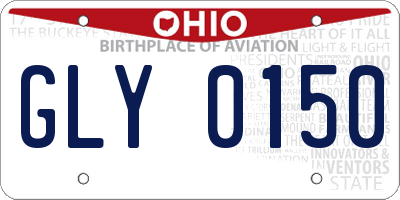 OH license plate GLY0150