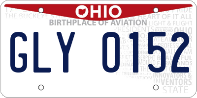 OH license plate GLY0152
