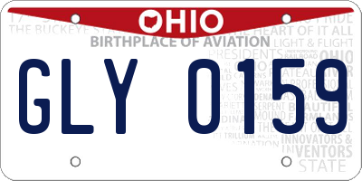 OH license plate GLY0159