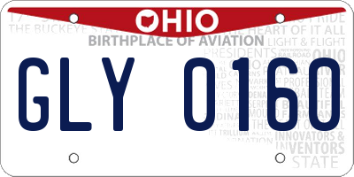 OH license plate GLY0160