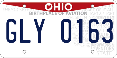 OH license plate GLY0163