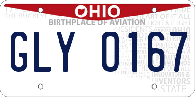OH license plate GLY0167