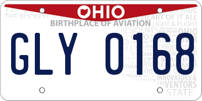OH license plate GLY0168