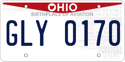 OH license plate GLY0170
