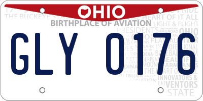 OH license plate GLY0176