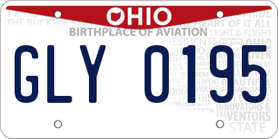 OH license plate GLY0195