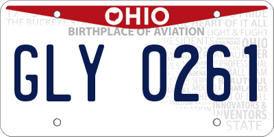 OH license plate GLY0261