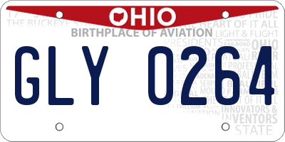 OH license plate GLY0264