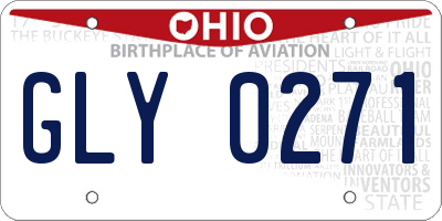 OH license plate GLY0271