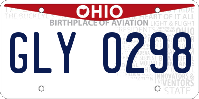 OH license plate GLY0298
