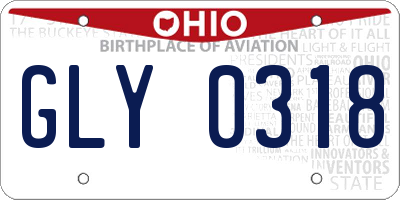 OH license plate GLY0318