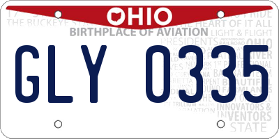 OH license plate GLY0335