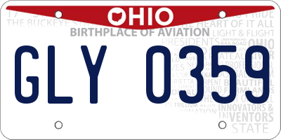 OH license plate GLY0359