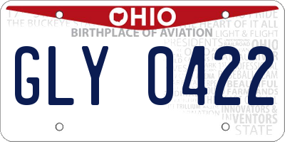 OH license plate GLY0422