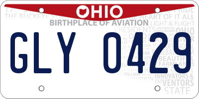 OH license plate GLY0429