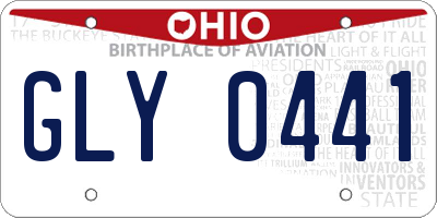 OH license plate GLY0441