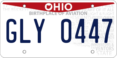 OH license plate GLY0447