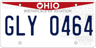 OH license plate GLY0464