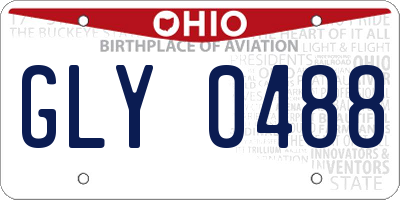 OH license plate GLY0488