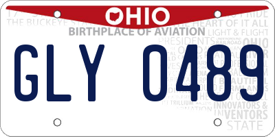 OH license plate GLY0489