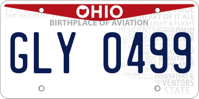 OH license plate GLY0499