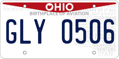 OH license plate GLY0506