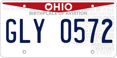 OH license plate GLY0572
