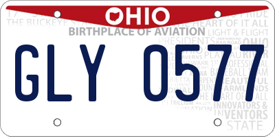 OH license plate GLY0577