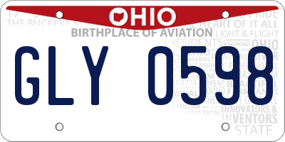 OH license plate GLY0598