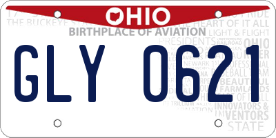 OH license plate GLY0621