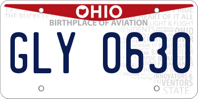OH license plate GLY0630