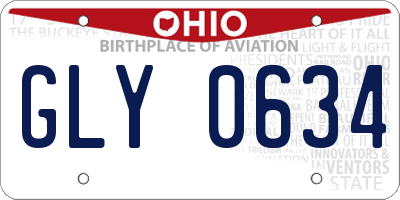 OH license plate GLY0634
