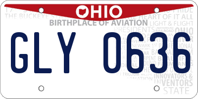 OH license plate GLY0636