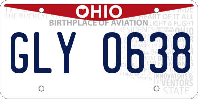 OH license plate GLY0638