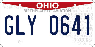 OH license plate GLY0641