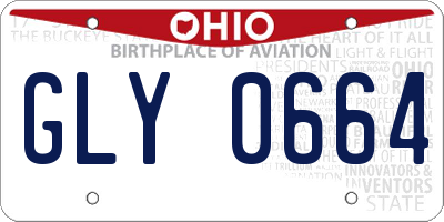 OH license plate GLY0664