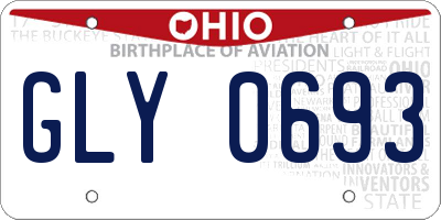 OH license plate GLY0693