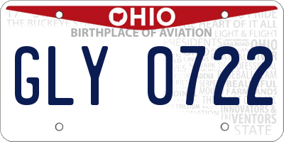 OH license plate GLY0722