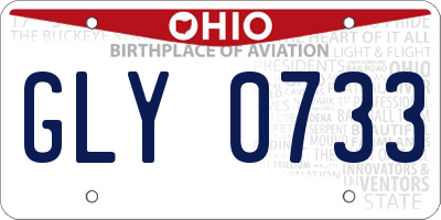 OH license plate GLY0733