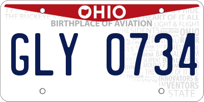 OH license plate GLY0734