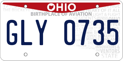 OH license plate GLY0735