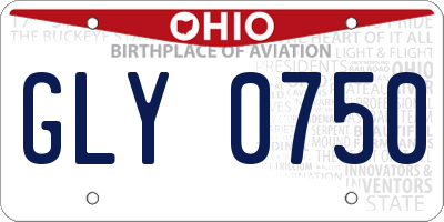 OH license plate GLY0750