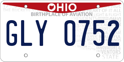 OH license plate GLY0752