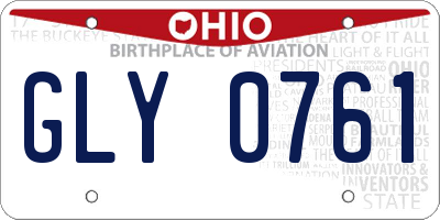 OH license plate GLY0761